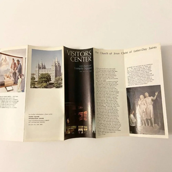 Vintage Temple Square  Salt Lake City Discover Utah Guide Brochures Pamphlets - Picture 8 of 12